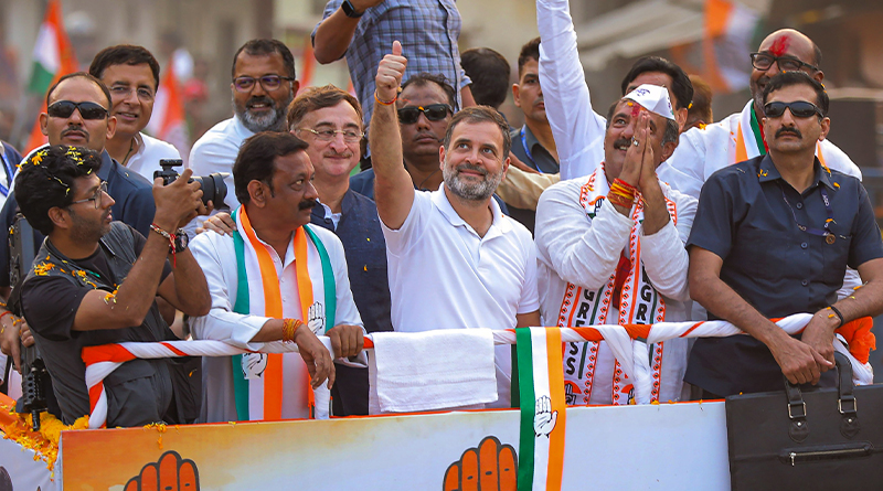 Stone thrown at Rahul Gandhi's car during Nyay Yatra, Congress reacts strongly | Sangbad Pratidin