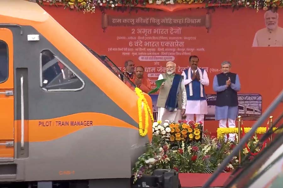 PM Narendra Modi flags off Amrit Bharat Express । Sangbad Pratidin