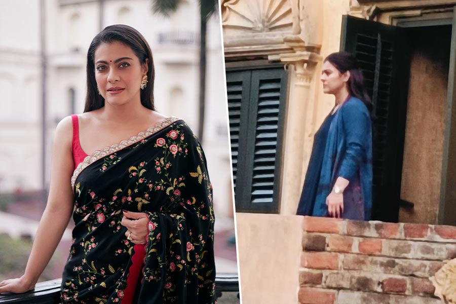 Kajol shooting at Kalikapur Rajbari of Bengal, see pics