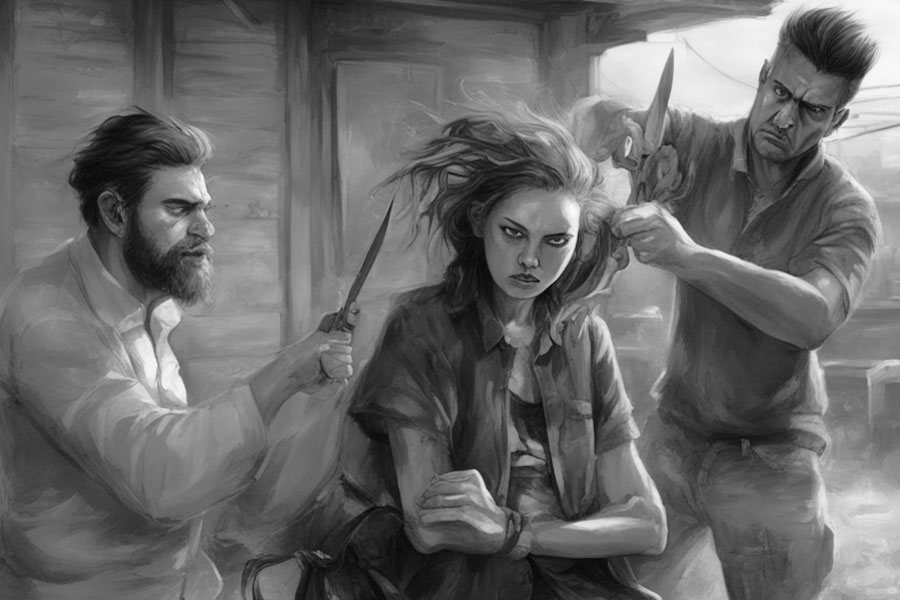 Miscreants allegedly cut a woman's hair in Nadia