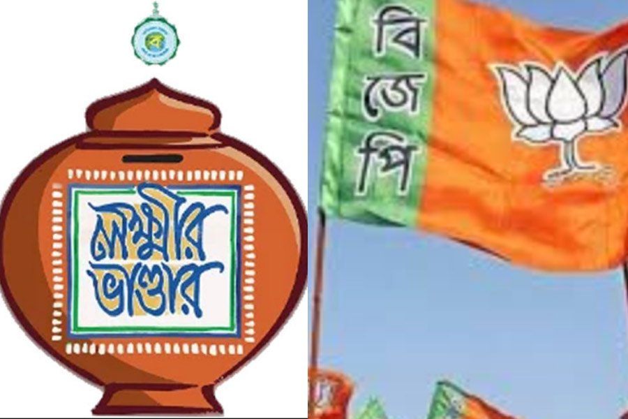 12 BJP male leaders accused to get profites of Lakshmir Bhandar in Midnapore