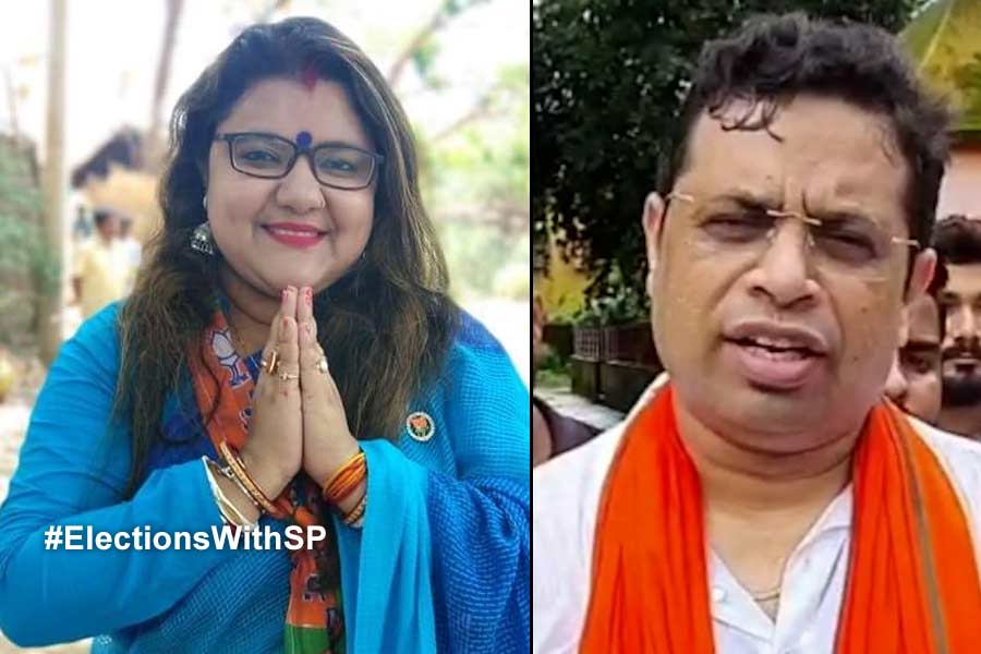 Saumitra Khan challenges TMC, Sujata Khan reacts