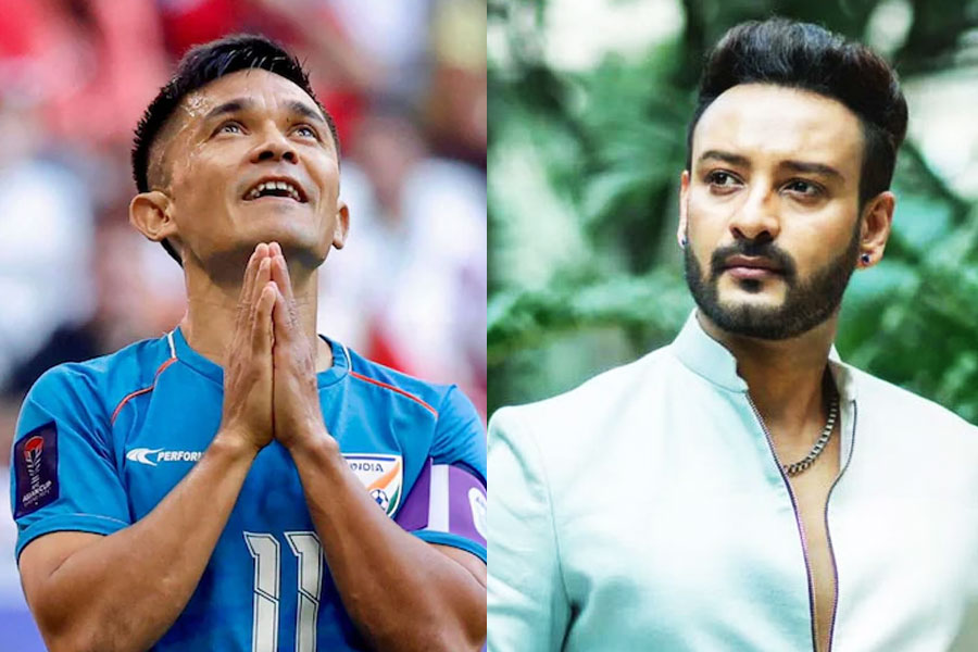 Brother in law Saheb Bhattacharya went to watch last game of Sunil Chhetri