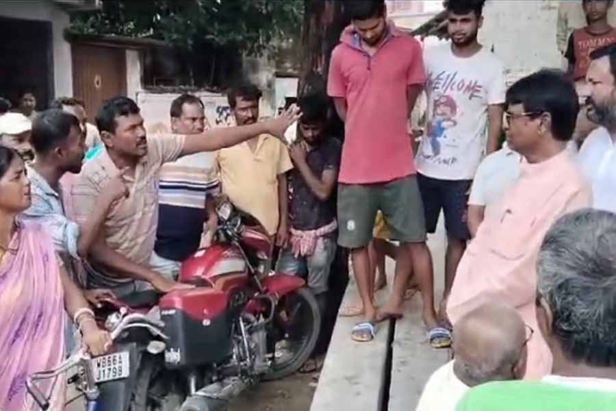 MP Khagen Murmu faces protest in Malda