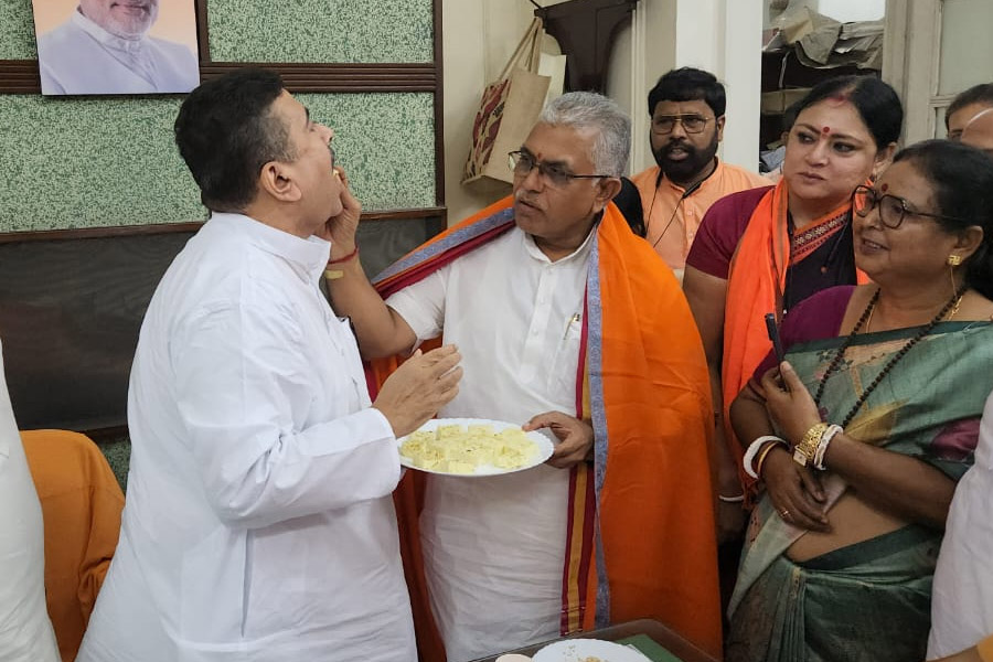 Dilip Ghosh visits Suvendu Adhikari's chamber
