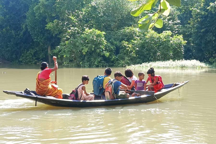 Ghatal Drowned for Bankura water, Disruption of school studies