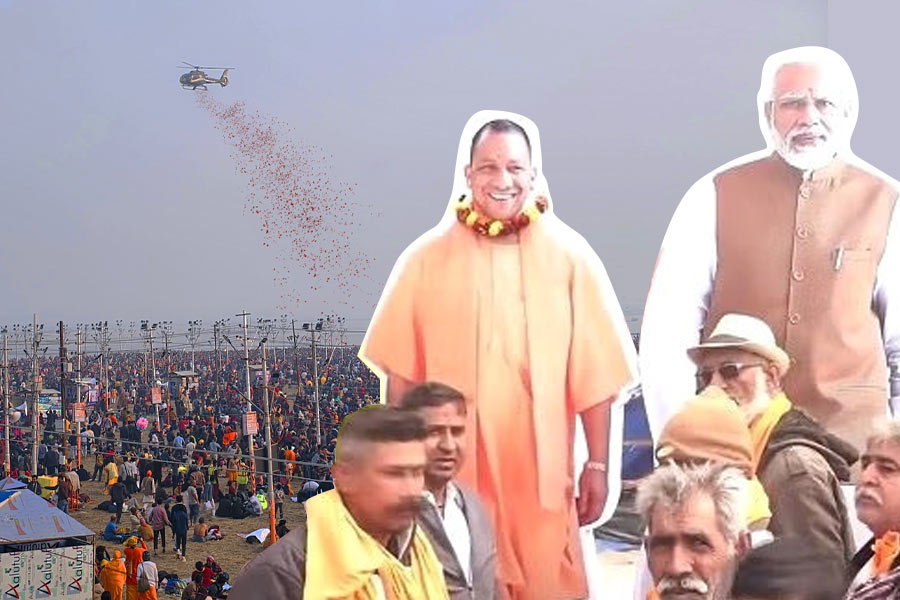 1.5 crore devotees took dip in Sangam Mahakumbh and attendees flock to Modi-Yogi cutouts to take selfies