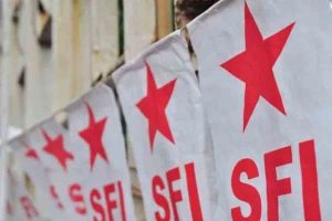 A SFI leader accused of trying physical assault