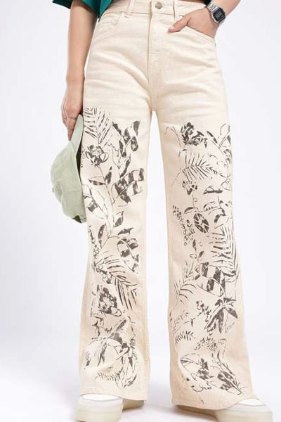 Printed-Jeans