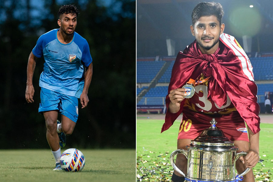 India Football team narrow wins against Bengal's Santosh Trophy winning team in a friendly match