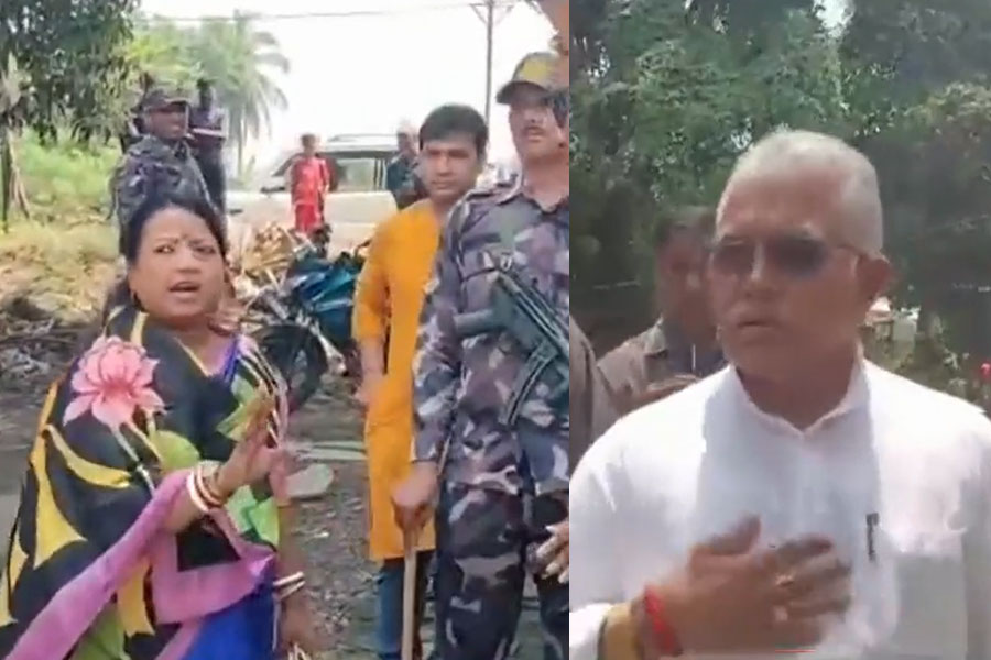 BJP workers shouts slogan against Dilip Ghosh in Kolaghat