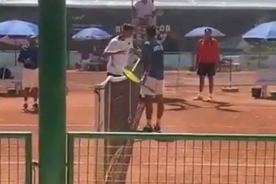 Pakistan tennis player misbehaved with India player, video viral