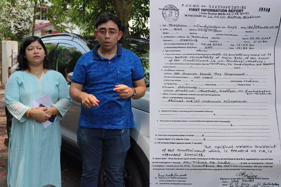 Lawyar couple allegedly threatend for not doing legal fight at Bolpur, probe started