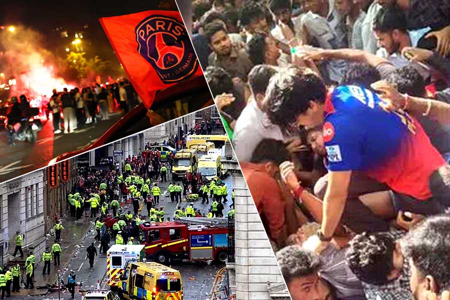 Chaos reigns in the triumphant celebrations of three leagues from three corners of the world