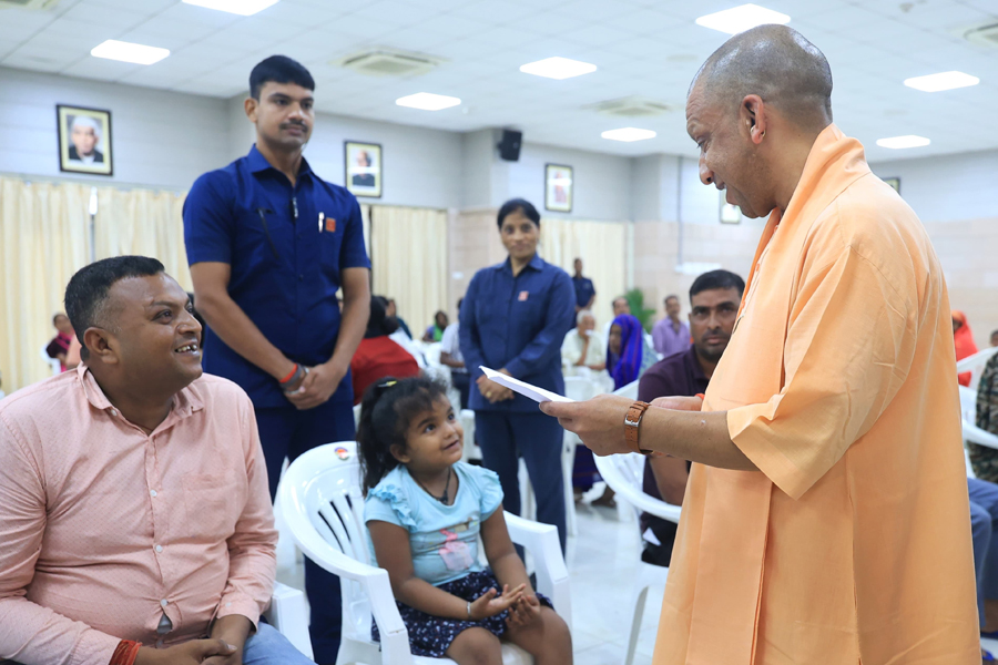 Yogi today discussed the problems of over 65 people from different parts of Uttar Pradesh at the 'Janata Darshan' event.
