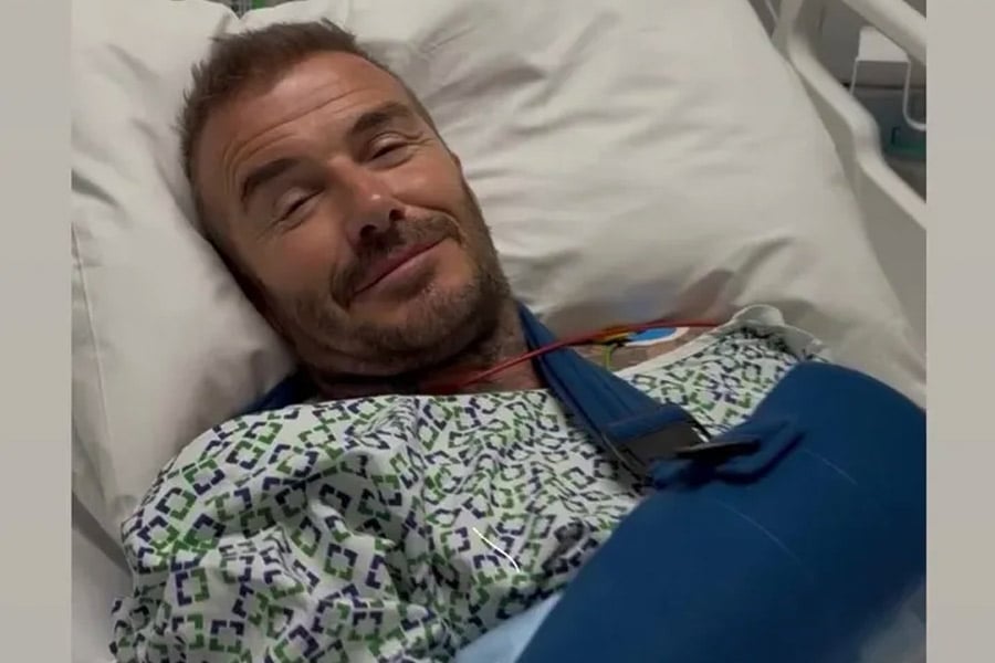 David Beckham admitted to hospital