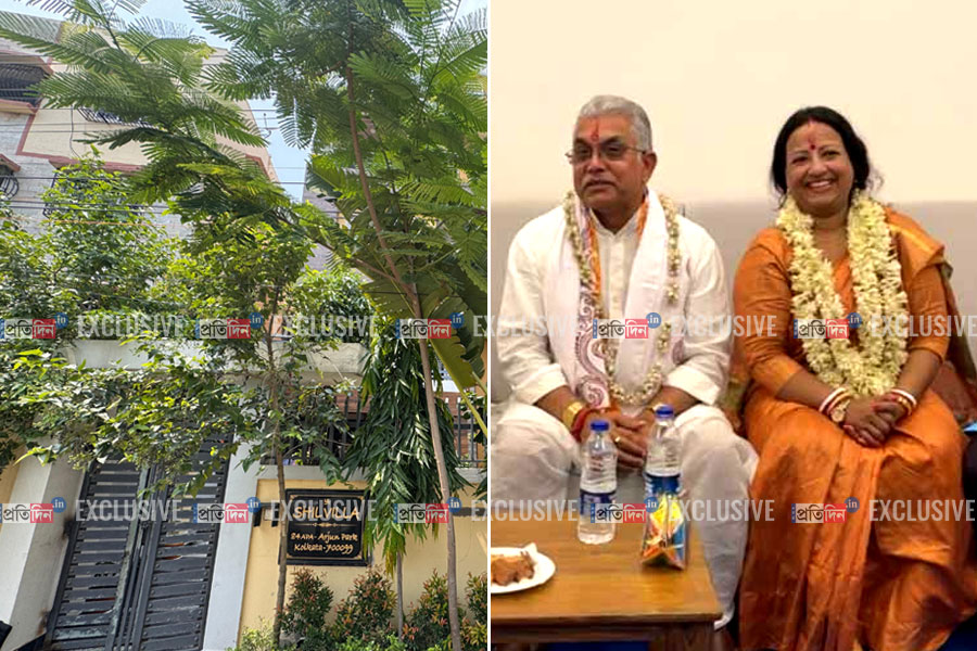 Dilip Ghosh at in law's family for Jamai Sasthi