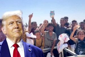 Palestinians cheer ‘I love you Trump’ as US-backed aid reaches Gaza