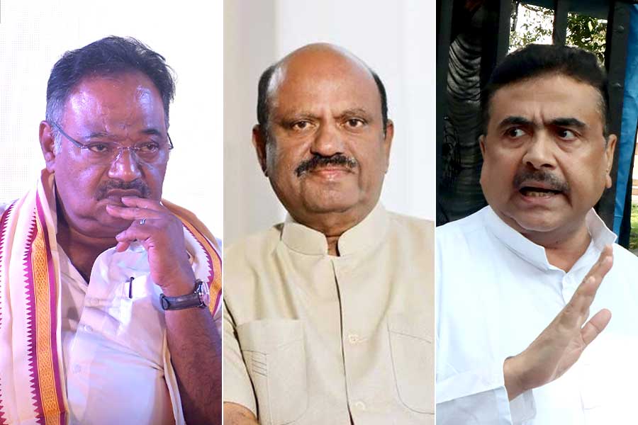 Samik Bhattacharya and Suvendu Adhikari are in different position with CV Anand Bose