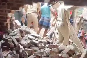 Four-storey building collapses in Delhi
