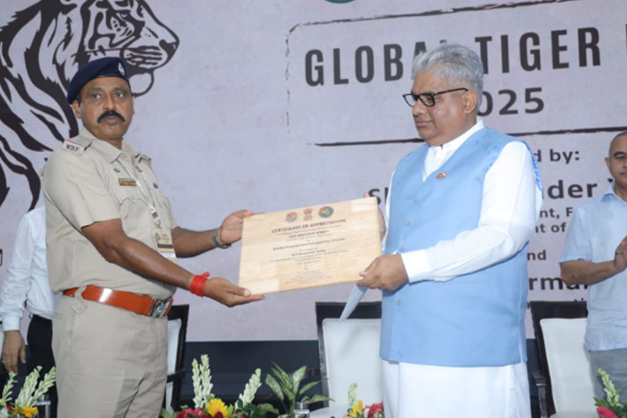 Center awarded Mrityunjay Biswas for caged tigress Zeenat