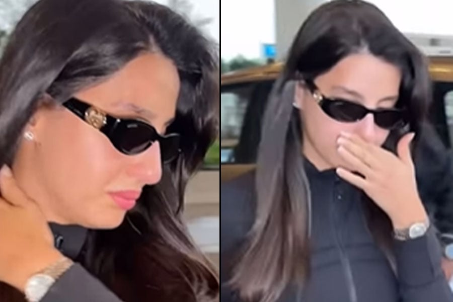 Nora Fatehi Seen Crying At The Airport