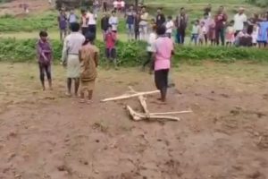 Odisha Couple Tied To Yoke Like Oxen, Made To Plough Field