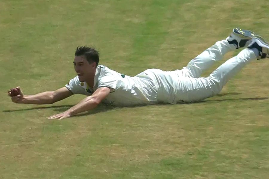 Pat Cummins stunner off own bowling vs West Indies sets internet abuzz