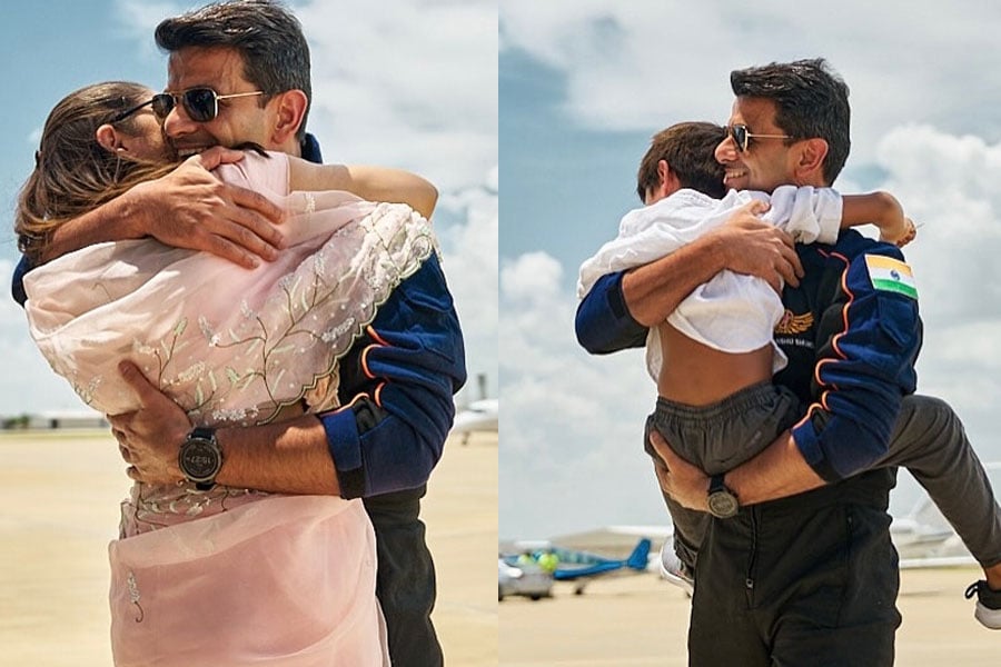 GP Shubhanshu Shukla Reunites With Wife and Son After Historic Space Odyssey