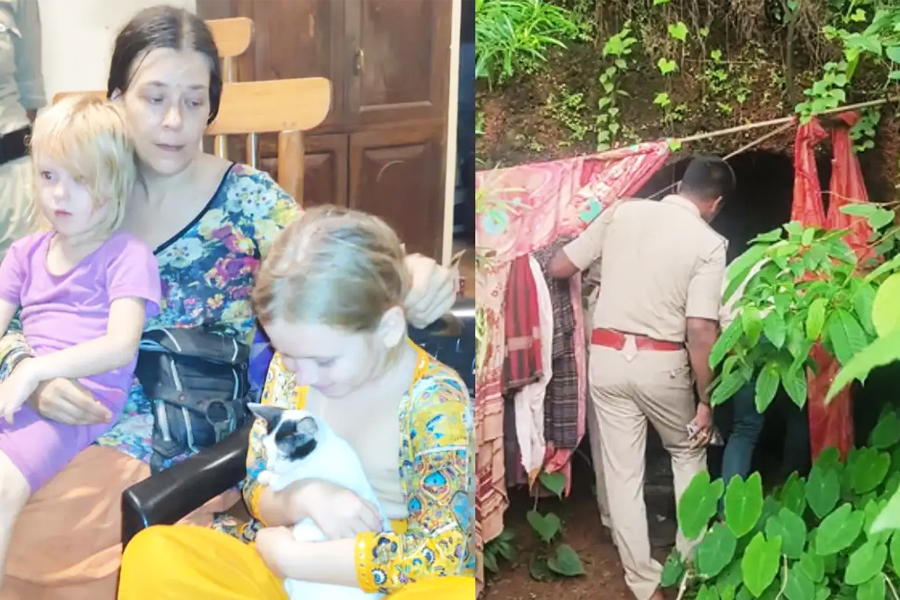 Russian Woman Found Living In Cave With 2 Daughters In Karnataka