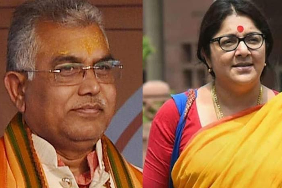 Dilip Ghosh held an meeting with Locket Chatterjee in Kharagpur