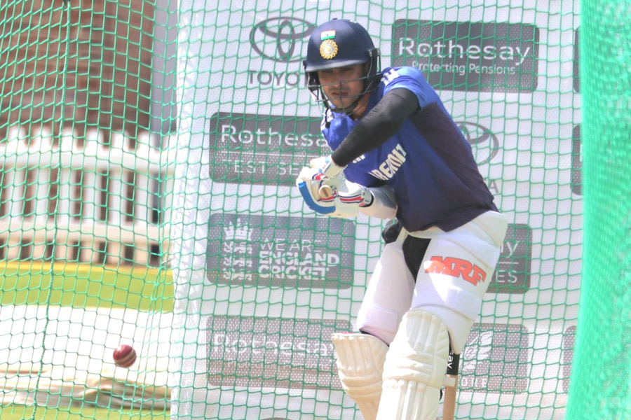 Deepak Chahar attends India team practice at Lords