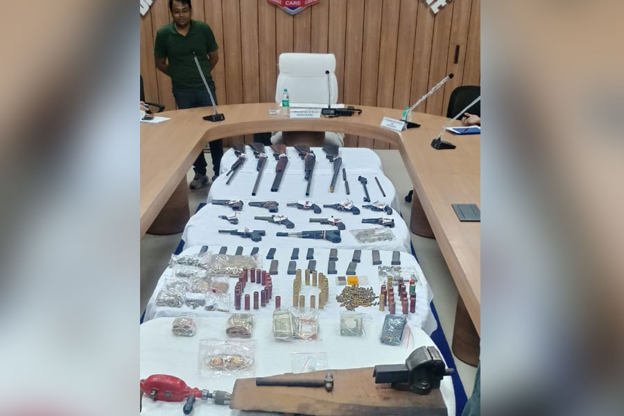 Is there a sabotage plot behind the huge cache of weapons recovered in Barrackpur?