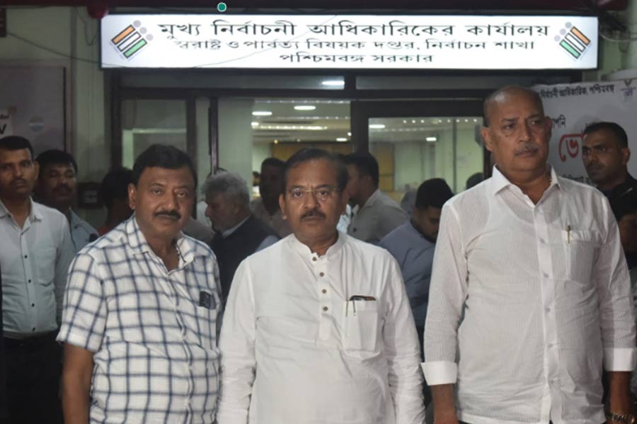 All party meeting at State Election Commission office regarding booth designing