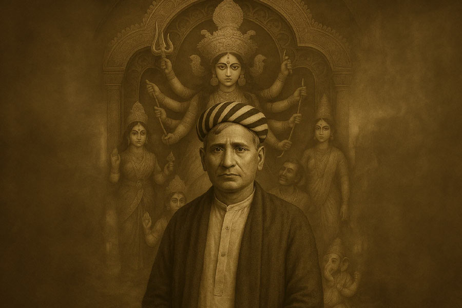 Banglar Durga Puja at Bankim Chandra Chattopadhyay's house