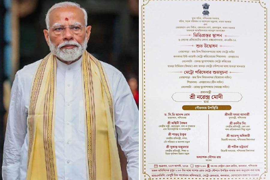 Kolkata Metro Authority publishes names of two 'opposition leaders' in invitations to PM's programme