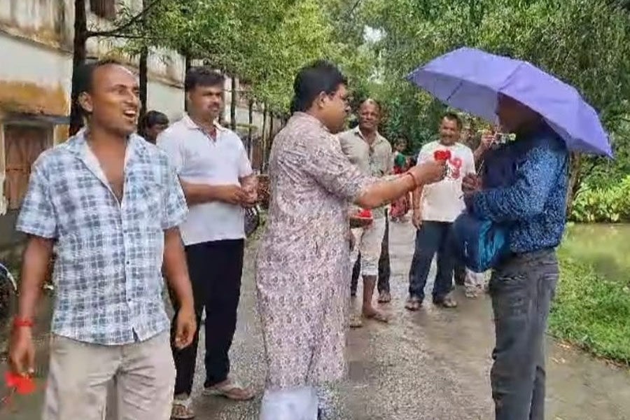 acting principal of school at Gosaba was greeted with applause by parents for arriving late