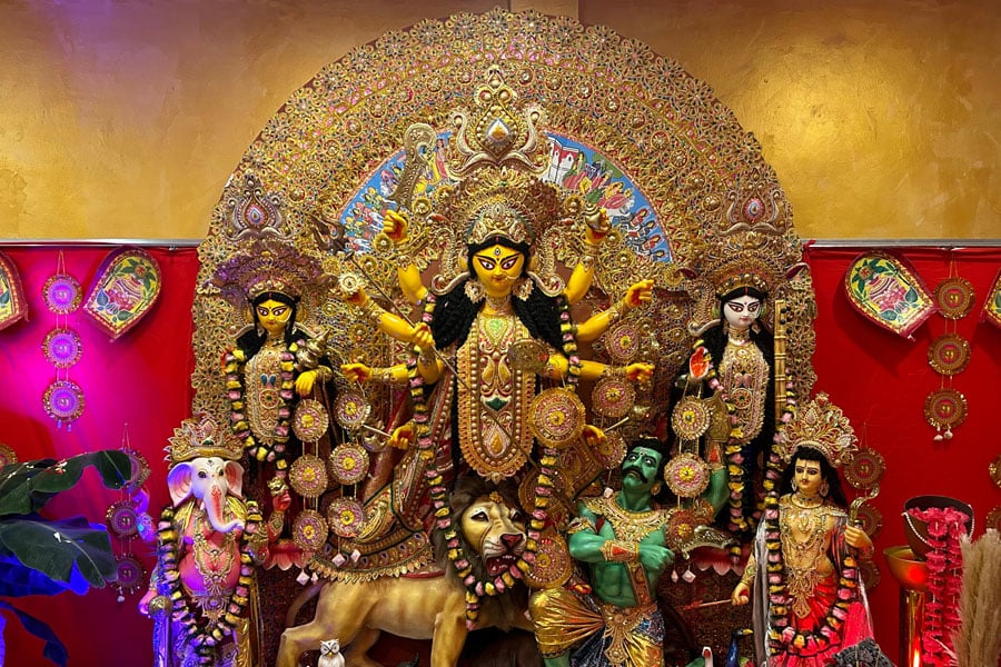 probashe durga puja durga puja preparation in Barcelona Spain
