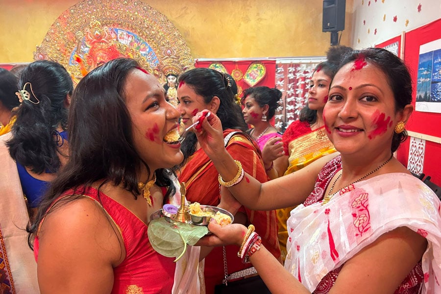 probashe durga puja durga puja preparation in Barcelona Spain