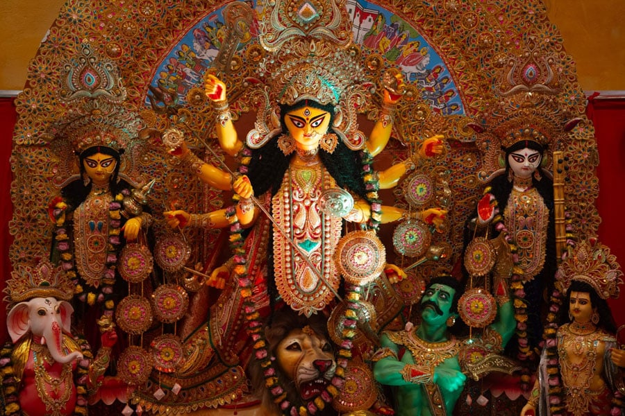 probashe durga puja durga puja preparation in Barcelona Spain