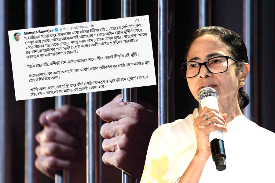 840 prisoners released from state correctional facilities in 14 years, post by CM Mamata Banerjee