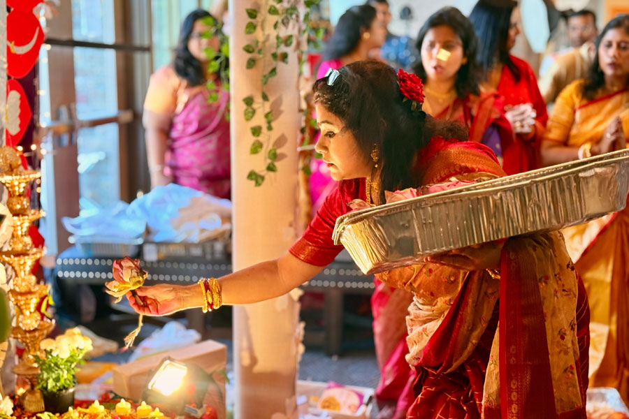 Probashe Durga Puja 2025: Durga Puja preparation in South Carolina, US