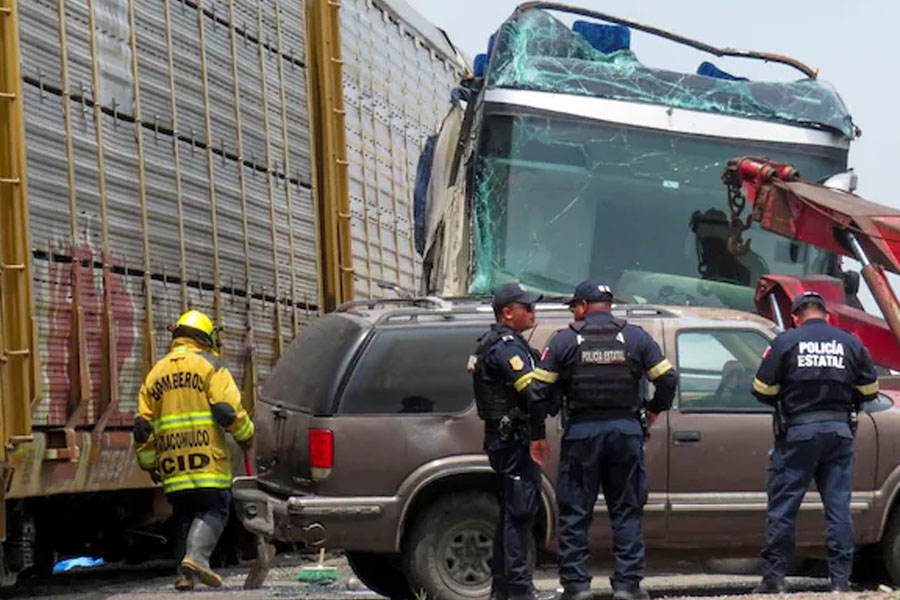 10 Killed As Train Rams Into Double-Decker Bus In Mexico