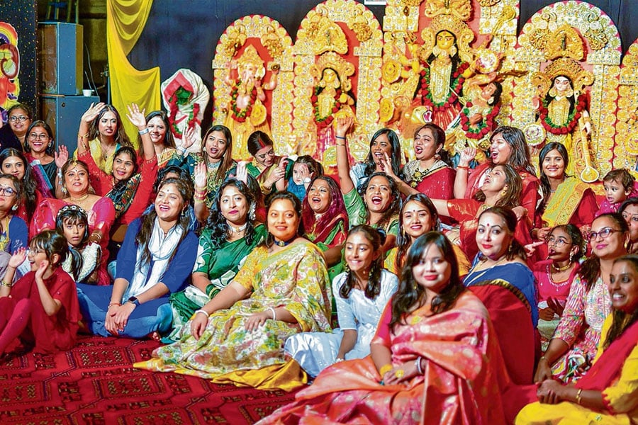 Probashe Durga Puja: Durga Puja preparation in helsingborg Sweden