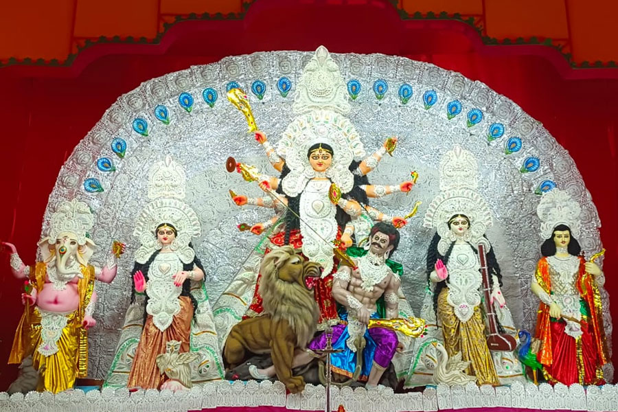 Banglar Durga Puja: Mayapur ISKCON-style pandal in Taki