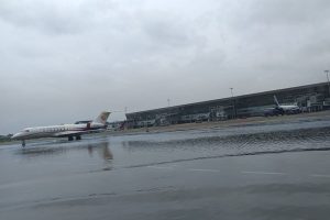 part of Kolkata airport was submerged in water due to overnight rain