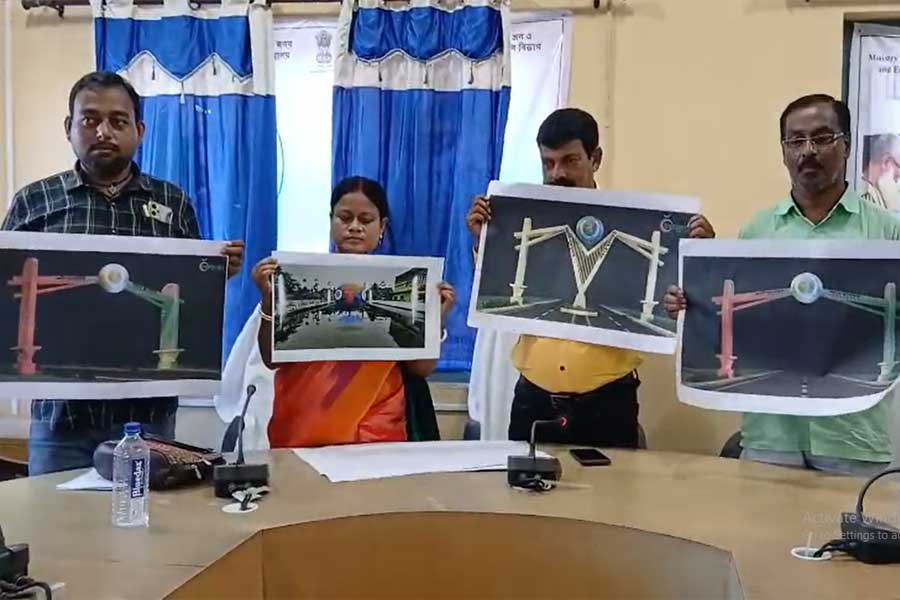 three biswa bangla gate installed at alipurduar north bengal
