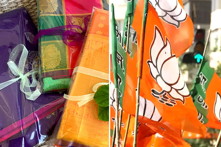 BJP will gift saree on the day of Mahalaya
