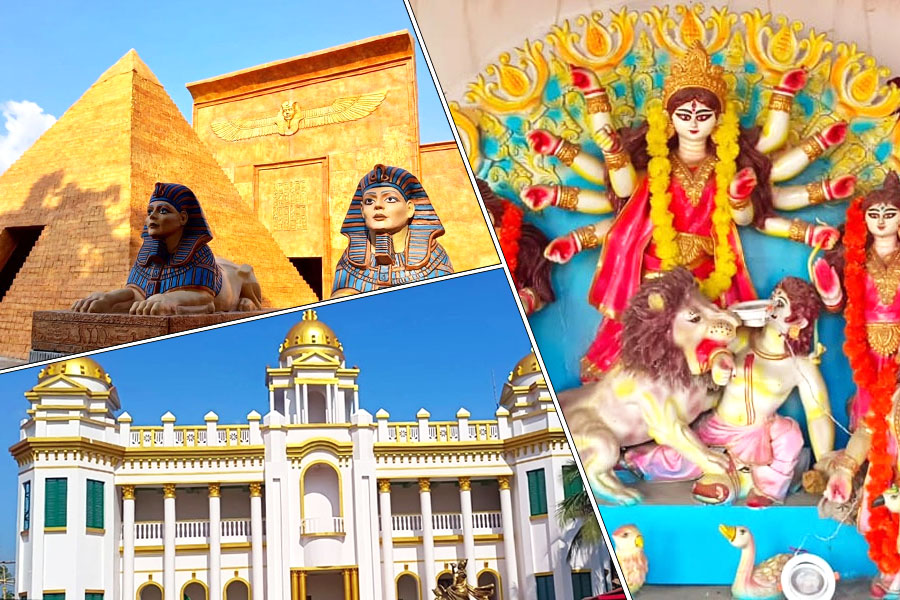 Durga Puja 2025: Touch of Egyptian civilization in Basirhat's ancient puja