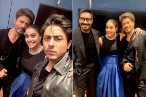 Kajol BRINGS Shah Rukh Khan, Ajay Devgn together at Bads of Bollywood premiere